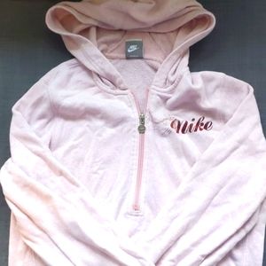 Pink Nike Half Zip Pullover Hoodie